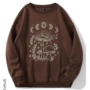 Brown Oversized Shein Crewneck